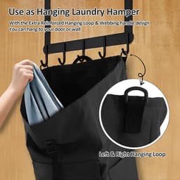 SnelShoppen - Extra Grote Wasrugzak met Gevoerde Schouderband, Waterdichte Reis Waszak voor Studenten, Appartement, Hangende Waszak, Vouwbare Waszak, — thumbnail 5