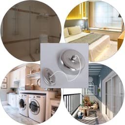 Waslijnen intrekbare waslijn met nylon draad touw en 304 roestvrij staal voor de badkamer balkon buiten binnen - 2,8 m/9,1 voet — thumbnail 2