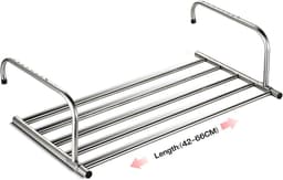 ZRNS® Droogrek Deur - Hangend Wasrek - Handdoekrek Badkamer - Ook voor Balkon of Radiator - Uittrekbaar 42-66 cm — thumbnail 1