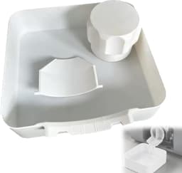 3 stuks - Afvoerbak voor wasmachine - 18 cm - 3D-geprinte waterdichte bak - Lekbak wasmachine - Wateropvang - Afvoer - Wasmachine Wateropvangbak - Opvangbak tegen lekkage - universele opvangbak voor filterreiniging — thumbnail 1