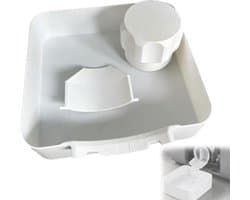 3 stuks - Afvoerbak voor wasmachine - 18 cm - 3D-geprinte waterdichte bak - Lekbak wasmachine - Wateropvang - Afvoer - Wasmachine Wateropvangbak - Opvangbak tegen lekkage - universele opvangbak voor filterreiniging