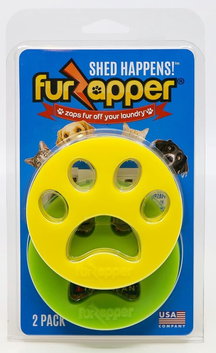 SnelShoppen - FURZAPPER 2 Pack Huisdier Haren Verwijderaar voor Wasmachine en Droger - Geel, Hypoallergeen, Herbruikbaar, 70cc, Voor tot 2 Huisdieren — afbeelding 1
