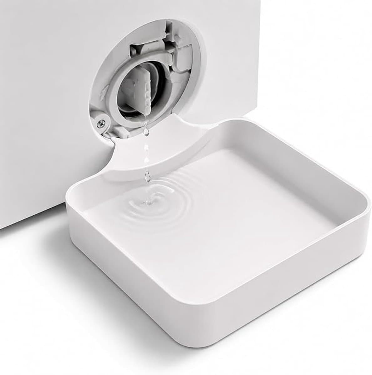 Lekbak wasmachine - Wateropvangbak voor Restwater - Opvangbak - afvoerbak - wateropvangbak voor kelder, woning, camper - wit - 17.8 x 17.8 cm — afbeelding 1