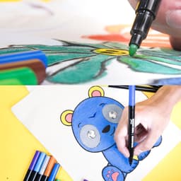 24 textielstiften, wasmachinebestendig, textielmarkers om te beschilderen, textielverf voor textiel en schoenen, stofmarkers, geschikt voor kinderen, verpakking van 24 stuks — thumbnail 5