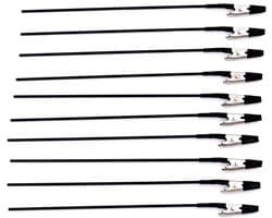 Buigbare Clips - Miniatuurhouders Klemmen - Model Schilderen - Rubberen Beschermtips - 10 stuks - Metaal