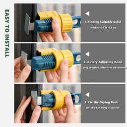 Zalati Kleding Droogrekken 2 stks Draagbare Roterende Clip-on Houder Wandmontage Kleding Bar voor Windows BadkamerTravel Hotel Home - Groen — thumbnail 2