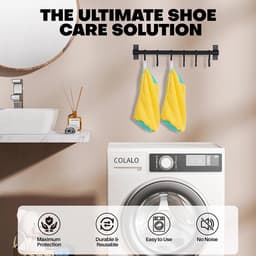 Waszak voor schoenen: Waszak voor schoenen voor wasmachine en droger - 2-delige herbruikbare reinigingsset voor sneakers en tennisschoenen (geel- 2 stuks) — thumbnail 3