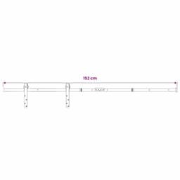 vidaXL - Ophangset - voor - minischuifdeur - 152 - cm - koolstofstaal - wit — thumbnail 5