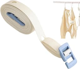 Reiskledinglijn - Waslijn Touw - Kleding Drogen - 34 Ophangpunten - 3.5 Meter - Crèmekleurig — thumbnail 1