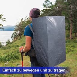 Grote waszakken met rits en label, 105L - Stevige opbergzakken voor kleding, reizen en verhuizing, ideaal voor tuinaccessoires en camping — thumbnail 3