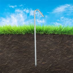 SnelShoppen - Grondankers, Tentpinnen, Tuinpalen, Stalen Grondankers 30 cm - 6 Stuks voor Trampoline, Schommel, Tuin, Camping, Constructie — thumbnail 5