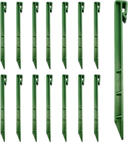 Kunststof Grondankers - Groen - 24 cm - Robuuste Haringen met Weerhaken - Voor Tuin, Camping en Outdoor — thumbnail 1