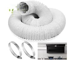 Afvoerslang Ø 150 mm lengte 6 m flexibel pvc aluminium buis airconditioning ventilatieslang flexibele slang aluminium voor mobiele airconditioning wasdroger afzuigkap droger