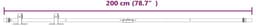 vidaXL - Ophangset - voor - minischuifdeur - 200 - cm - koolstofstaal - wit — thumbnail 3