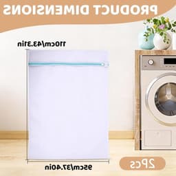 Waszakken voor Overhemden, Truien en Beddengoed - Herbruikbare Wasnetten met Ritssluiting 90 x 110 cm, Perfect voor de Wasmachine — thumbnail 5