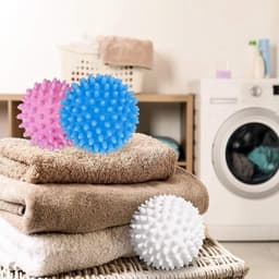6 Stuks Drogerbal - Herbruikbare Egelbal - Pluizige Wasballen voor Donsjacks - Wasdrogerbal voor Thuis - Kleding Reiniging - Meerdere Kleuren — thumbnail 5