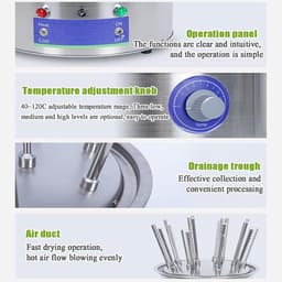 Glaswerk Droger - Laboratorium Droogmachine - Snel Drogen - Temperatuurregeling - 30 Gaten - Wit — thumbnail 2
