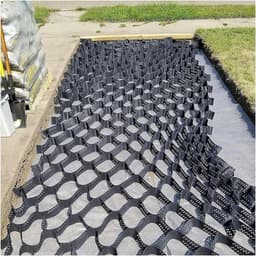 Grind Stabilisator Grid - Grondrooster Oprit - Opritten Versterken - Hoge Draagkracht - 40x40 cm - Zwart — thumbnail 1
