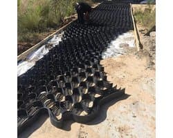 Grondrooster - Stabilisator Grid - Oprit Verstevigen - Hoge Draagkracht - 2x8m - Zwart