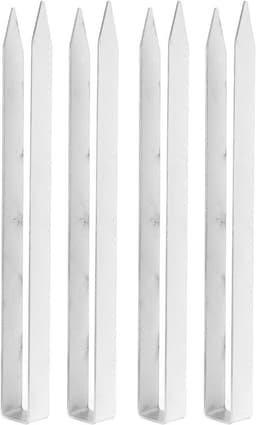 Set van 4 Duurzame U-vormige Grondpennen voor Landschapsnietjes en Plantenafdekking - Roestvrijstalen Palen voor Buizen en Hekken - 11,82 Inch lang — thumbnail 3