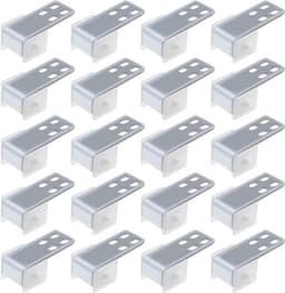 Meubelvering - Verbindingsclips - 4 Gaten - Zig Zag Springs - Klemmen - Geschikt voor meubels - Zilver - 20 stuks Bekleding Meubels Spring Clips, 4 Gaten Blijven Draad Zig Zag Springs Klemmen, Zilver. — thumbnail 1