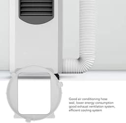 1 stuk - Aansluiting voor draagbare airconditioner - Adapter voor afvoerslang van airconditioner - Aansluiting/interface voor afvoerslang van de KY25 draagbare airconditioner - Buitendiameter 15 cm - Binnendiameter 12,3 x 9,5 cm - Wit — thumbnail 2