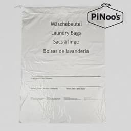 Witte Waszakken 16 Liter | 50 losse zakken - Sluitkoord | LDPE-plastic | 25 My | 38x54 cm - Waszakken voor wasgoed, Laundry bag, Waszakken met sluiting (03805402300) — thumbnail 1