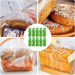 Zaksluitingen - Klemmen Clips - Voedsel Bewaren - Voedselveilig Materiaal - 10 stuks - Groen — thumbnail 4