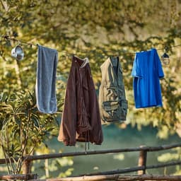 Waslijn Camping - Draagbaar Touw - Kleding Drogen - Reflecterend Veiligheidsparel - Verstelbare Lengte - Zwart — thumbnail 3