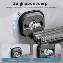 CLVP® Wanddroogrek - Droogrek Inklapbaar - Wasrek - Droogtoren - Droogrekken - Wit — thumbnail 2