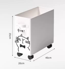 Wasmand - Wasmand met wielen - opvouwbare wasmand - Wasbox - Wasmand badkamer -Opbergmand - Wassorteerder - Kunststof Wasbox - Wasmand voor Badkamer, Slaapkamer, Wasruimte - 35 x 20x 40 cm - Crèmewit — thumbnail 5