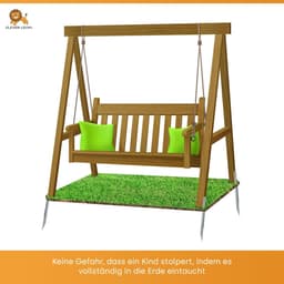 SnelShoppen - Pack van 4 Grondankers voor Schommel, Tuin, Speeltoren, Rozenboog - Galvaniseerd Staal, Inclusief Houten Schroeven, Veilig en Duurzaam — thumbnail 4