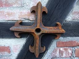 Muuranker Kruis - Wandornament Ornament - Historische Gevel - Ambachtelijk Gemaakt - 32x32 cm - Gietijzer — thumbnail 1