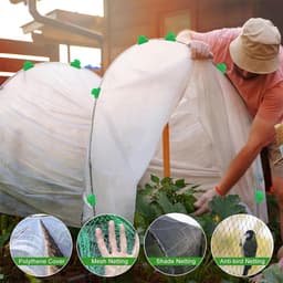 SnelShoppen - 50 Pcs Plant Tunnel Arches voor Verhoogde Bedden - Verwijderbare Folietunnel voor Tuin - Glasvezel, 38 cm, Hoops, Grondankers, Tuinacces — thumbnail 2