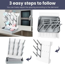 SnelShoppen - Staand droogrek voor babyflessen, ruimtebesparend verticaal babyflessenrek met afdruipbak, BPA-vrij, voor babyflessen, zuigertjes, beker — thumbnail 5