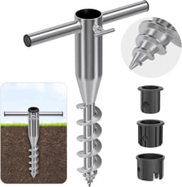 Parasolhouder voor balkon - Stijl B-Pijphandvat - Metalen grondanker voor parasols 3-5 cm stang - Duurzame strand- en tuinhouder — thumbnail 1