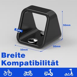 Kettinganker Beveiliging - Diefstalpreventie - Motorfiets Beveiligen - Zeer Veilig Ontwerp - 5 x 5 x 5 cm - Zwart — thumbnail 4