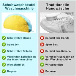 Schoenwaszak voor de wasmachine - Ideaal voor sneakers, sportschoenen en laarzen - Geel — thumbnail 2