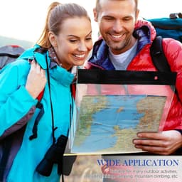 Waterdichte Map Case Clear Kaarthouder Waterdichte Wandelen A4 Kaart Cover Wandelen Plastic Kaart Pouch Militaire Transparant Voor Wandelen Wandelen Camping PVC 31 X 28 Cm — thumbnail 3