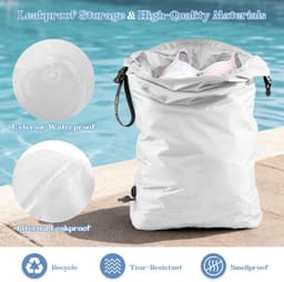 SnelShoppen - Waszak voor op reis, Waterdichte Natte Zak, Reisvacuümzak, Klein, Compressie-Reisorganizer, Vuilwaszak voor Zwemmen, Fitness, Yoga — thumbnail 5