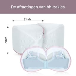 Beha waszak mesh set - 6 stuks - 7 inch met rits - voor beha en ondergoed - grijs — thumbnail 5