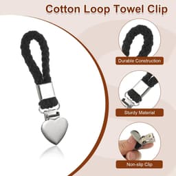 Dailygoods - 5 Stuks Hangende Theedoekclips - Zwart — thumbnail 5