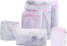 Waszakken voor wasmachine met ritssluiting, mesh waszakken voor kleding, beha's en schoenen, set van 6 stuks. — thumbnail 1