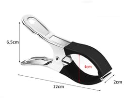 Zeilklemmen - 10 stuks - Clips Voor Zwembadafdekkingen - Dekzeil Klemmen - RVS - Winddicht en krasvast - Stevige klemming - Geschikt Voor Het Drogen Van Dekbedden, Sokken, Kleding En Zwembadafdekkingen - 12CM - zwart — thumbnail 4