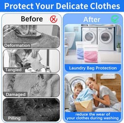 Thijox - 3 Stuks Grote Mesh Waszakken met Rits - Duurzame Herbruikbare Wasnet voor Delicate Kleding zoals Truien, Jassen en Ondergoed - 50x60cm — thumbnail 5