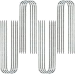 Grondankers Set - Haringen Palen - Tent Bevestigen - Verstevigd Staal - 16 Stuks 30cm - Zilver — thumbnail 1