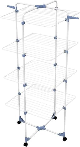 Moderne Wasdroger - Toren Droogrek - Efficiënt Drogen - Ruimtebesparend Ontwerp - 40 Meter Droogruimte - Wit — thumbnail 1