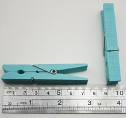 Houten Knijpers - Was Knijpers - Knutselen en Decoratie - Veelzijdig Gebruik - 60 Stuks - Blauw — thumbnail 2