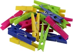 Mini Knijpers - Kleine Waslijntjes - Dingen Drogen - Speciale Afmetingen - 20 Stuks - Sparkling Wit — thumbnail 3
