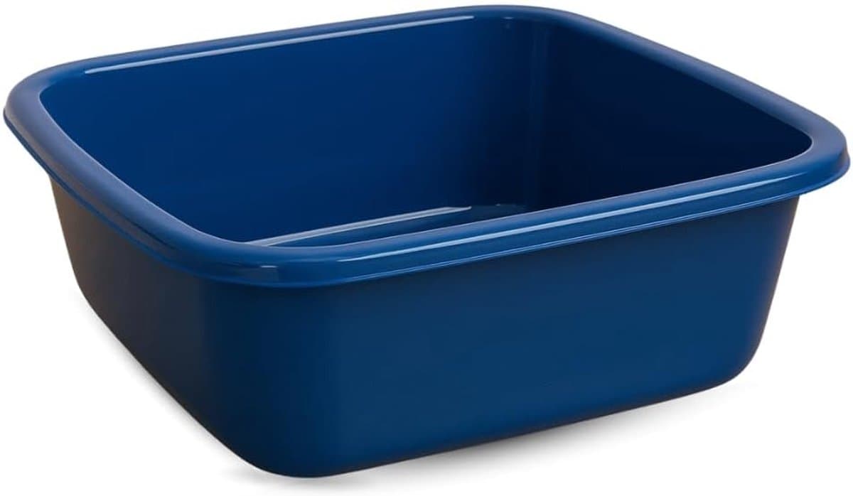Vierkante wasbak 6L – Compacte wasbak van hoogwaardig kunststof 30 cm | Multifunctionele wastafel voor afwas, huis, wasgoed of tuin | Gemaakt in Europa — afbeelding 1